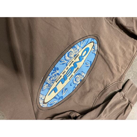 Vintage 1996 Oneill O'Neill Surf Surfing T-shirt brown faded Longsleeve large - Picture 5 of 6